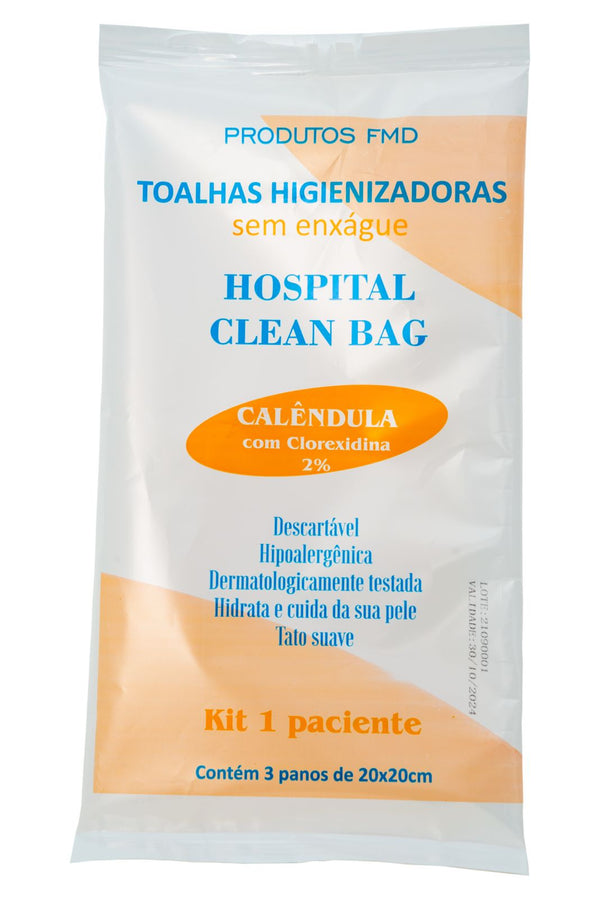 Toalhas Higiênicas - Hospital Clean Calêndula com Clorexidina 2%